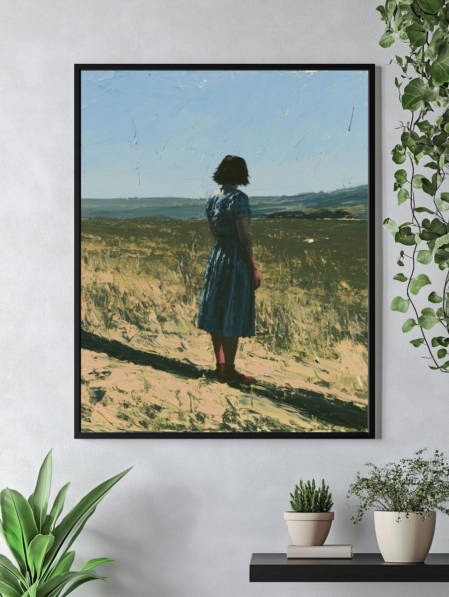 Solitary Figure in Landscape Print. — room view 4
