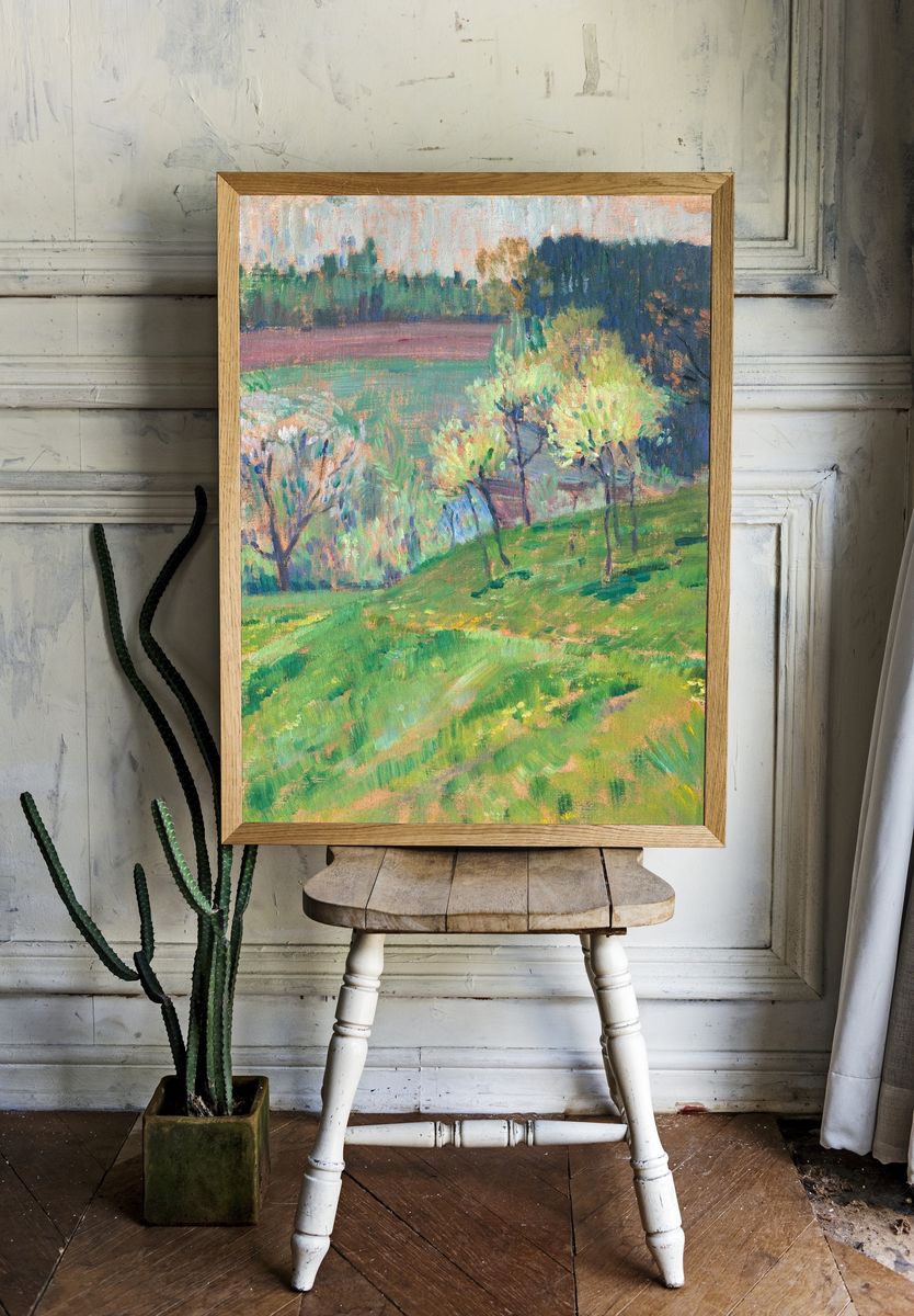 Spring Meadow Impressionist Poster room preview