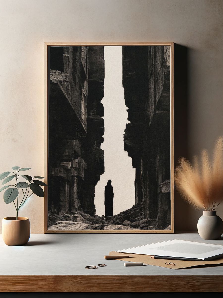 Canyon Silhouette Fine-Art Print. — room view 2