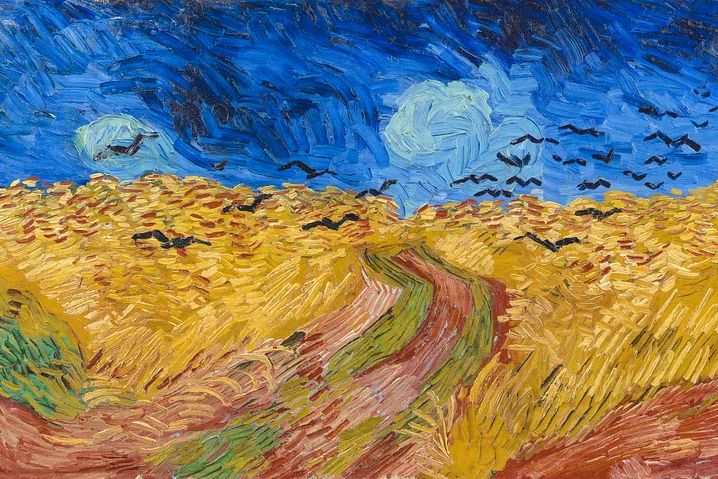 Vincent van Gogh 's Wheatfield. poster — fine-art art