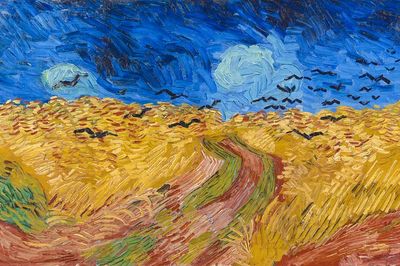 Vincent van Gogh 's Wheatfield. poster print