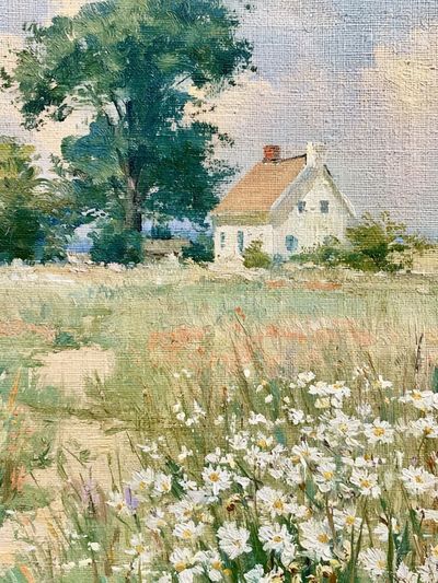 Countryside Cottage Impressionist Print. poster