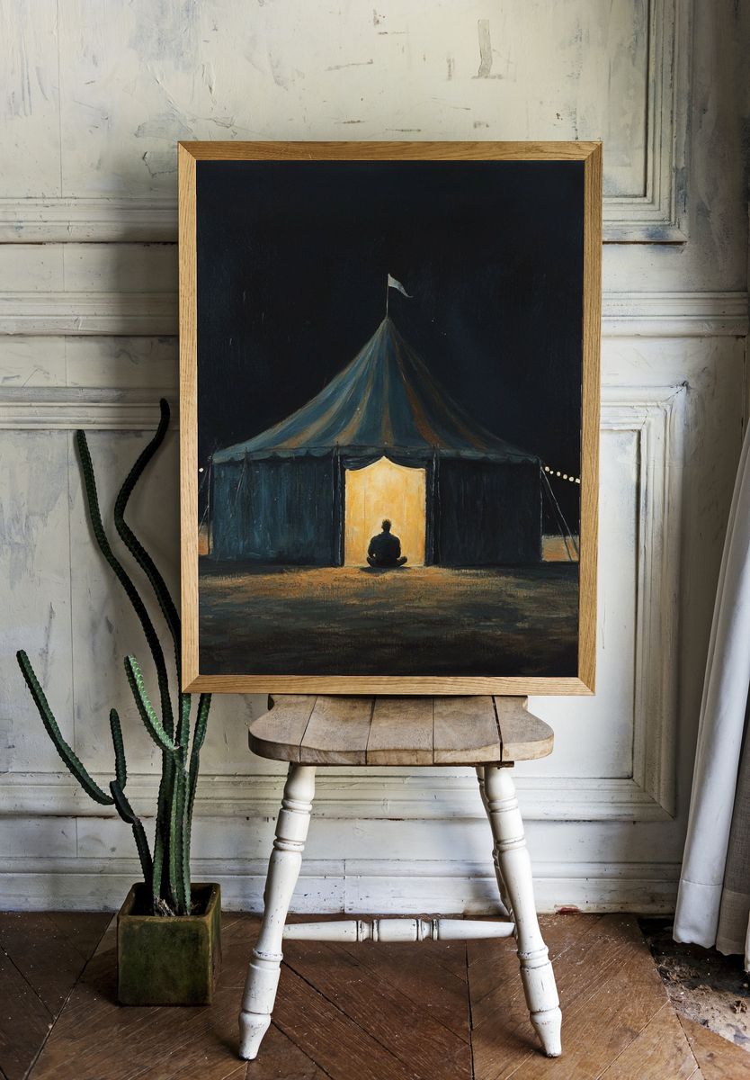 Circus Tent at Night Poster. room preview