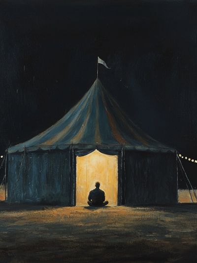 Circus Tent at Night Poster. poster