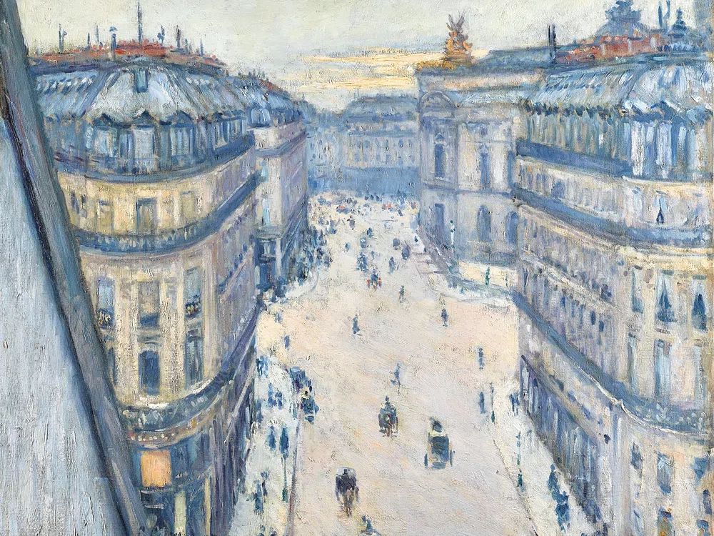 Paris Boulevard Impressionist Poster. poster detail