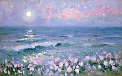 Moonlit Seascape Fine-Art Print.