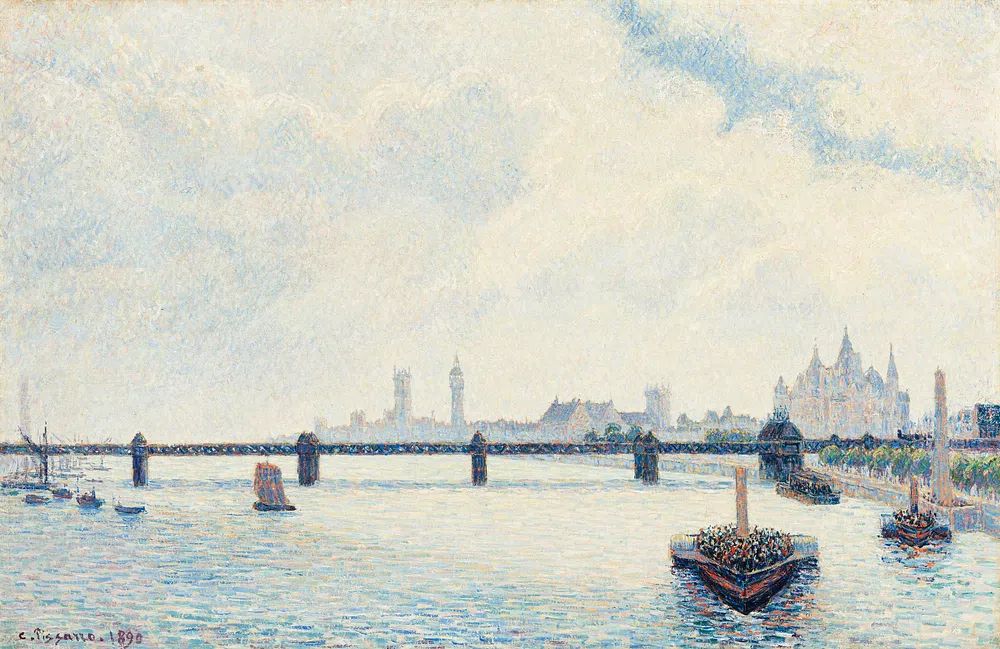 Charing Cross Bridge, London (1890). poster — fine-art art