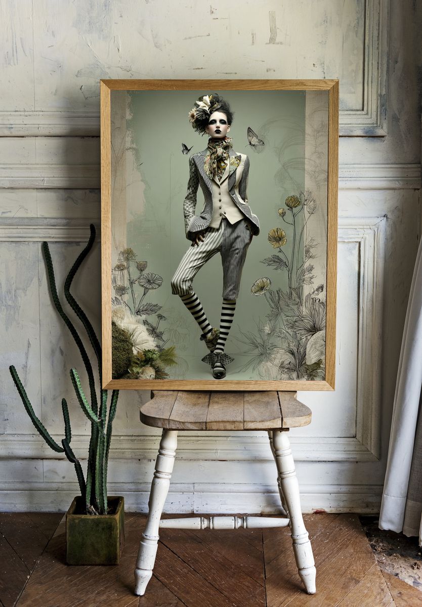 Fashion Illustration — Vintage Print. — room view 1