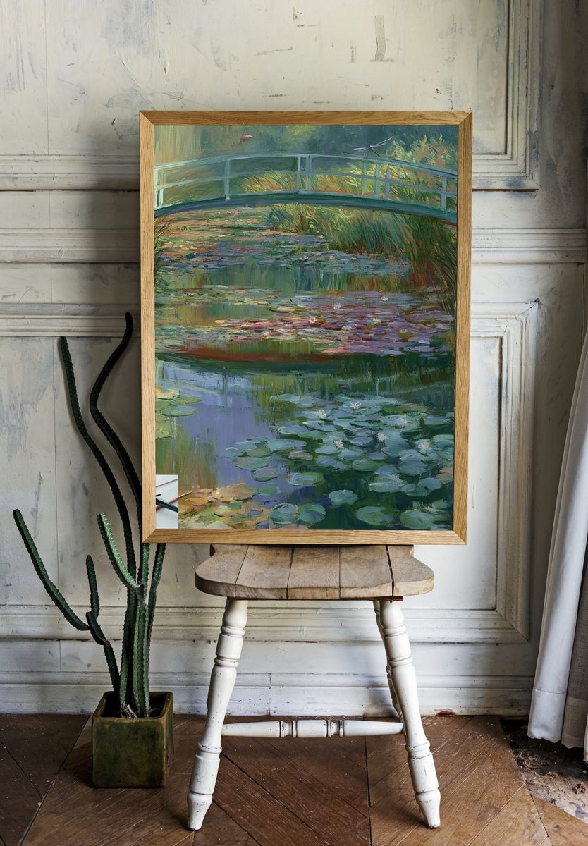 Monet Garden Bridge Fine-Art Print. — room view 1