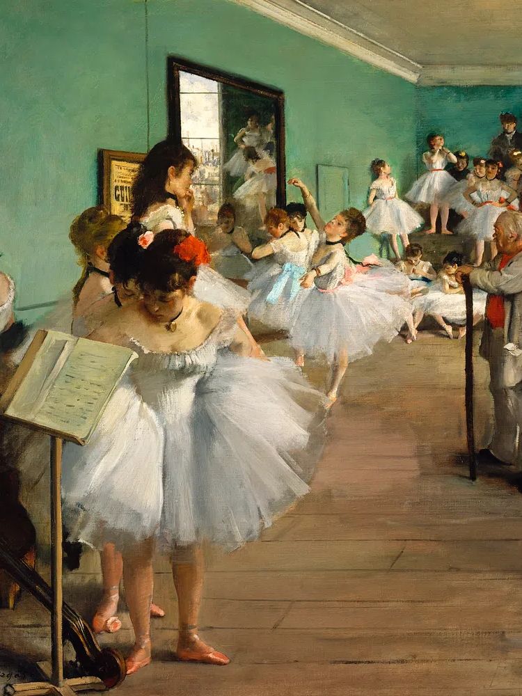 Dance Class (1874) painting high. poster — fine-art art
