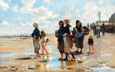 En route pour la pêche. poster print