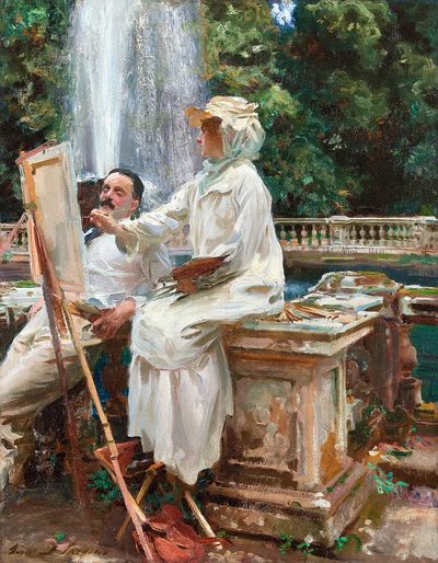 Fountain, Villa Torlonia, Frascati, Italy. poster print