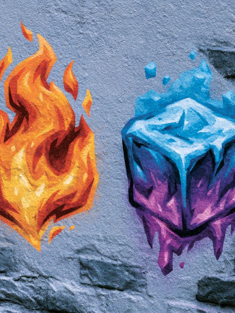 Fire and Ice Graffiti Poster. poster detail