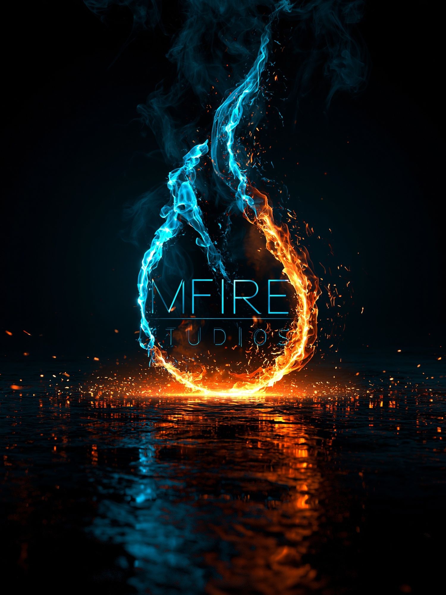 Fire and Ice Flame Poster. poster detail