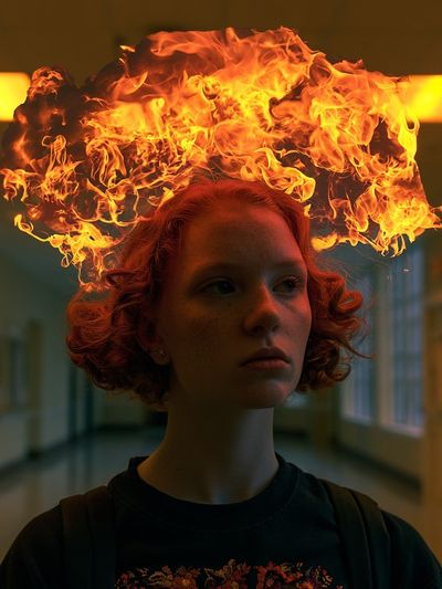 Fire Crown Portrait Print. poster print