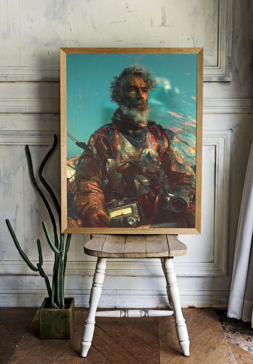 Fisherman Portrait Photography Poster. room preview