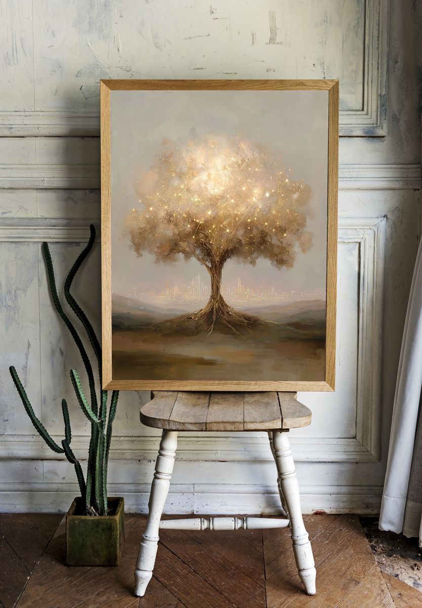 Illuminated Tree — Fine Art Print room preview