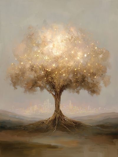 Illuminated Tree — Fine Art Print. poster print