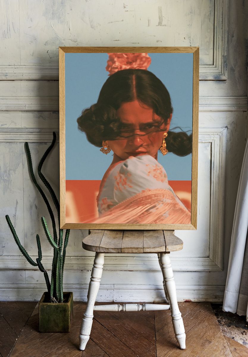Frida Kahlo Portrait Photography Poster. room preview