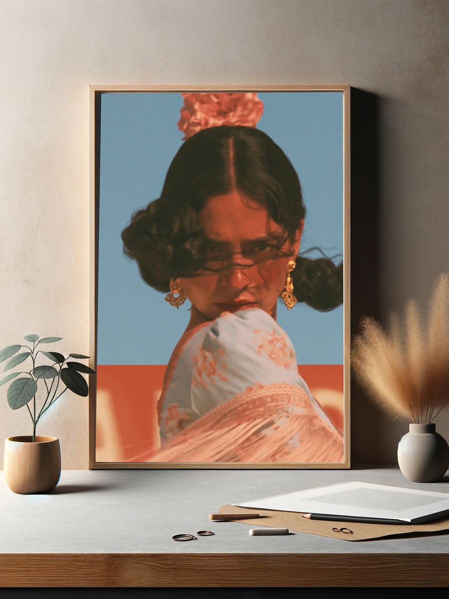 Frida Kahlo Portrait Photography Poster. — room view 2