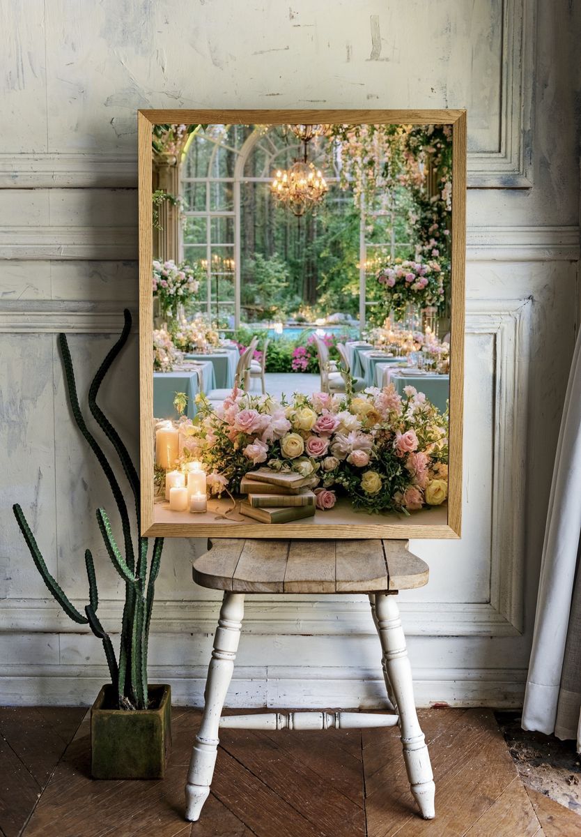 Floral Garden Banquet Photography Poster. — room view 1