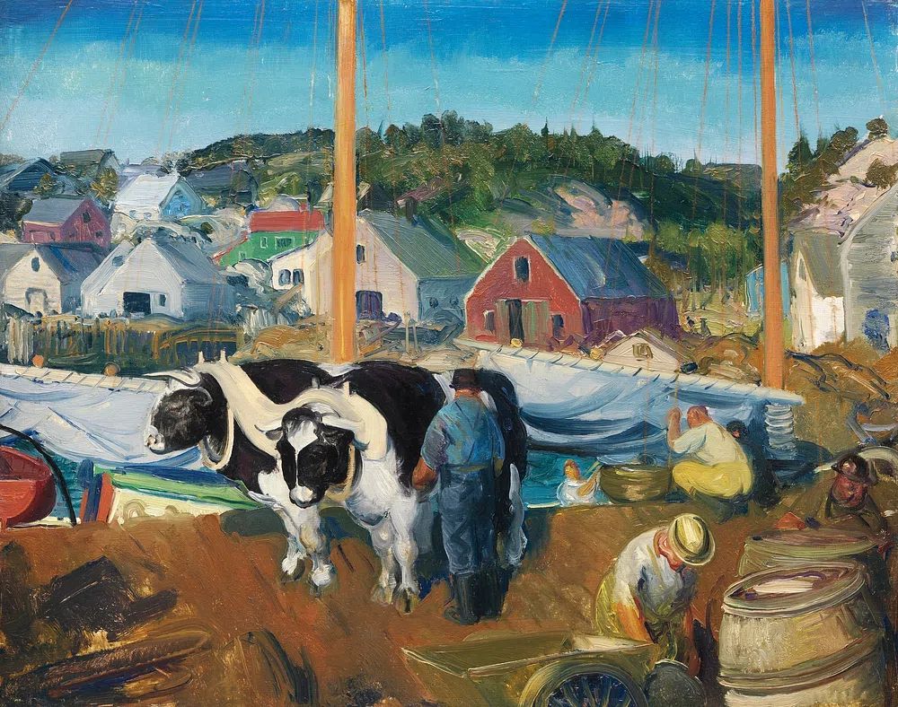 Farm Life by the Harbor — Fine Art Print. poster — fine-art art