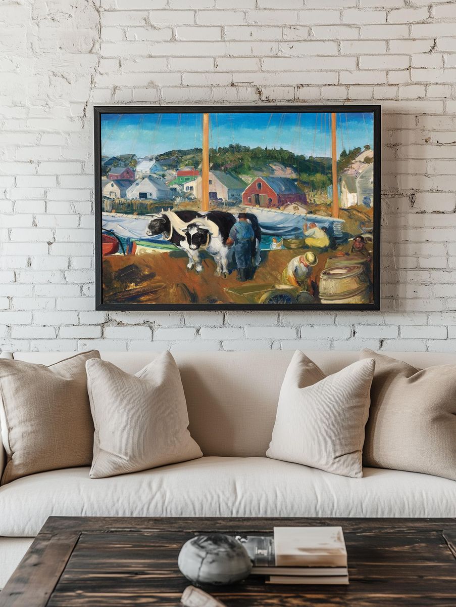 Farm Life by the Harbor — Fine Art Print room preview