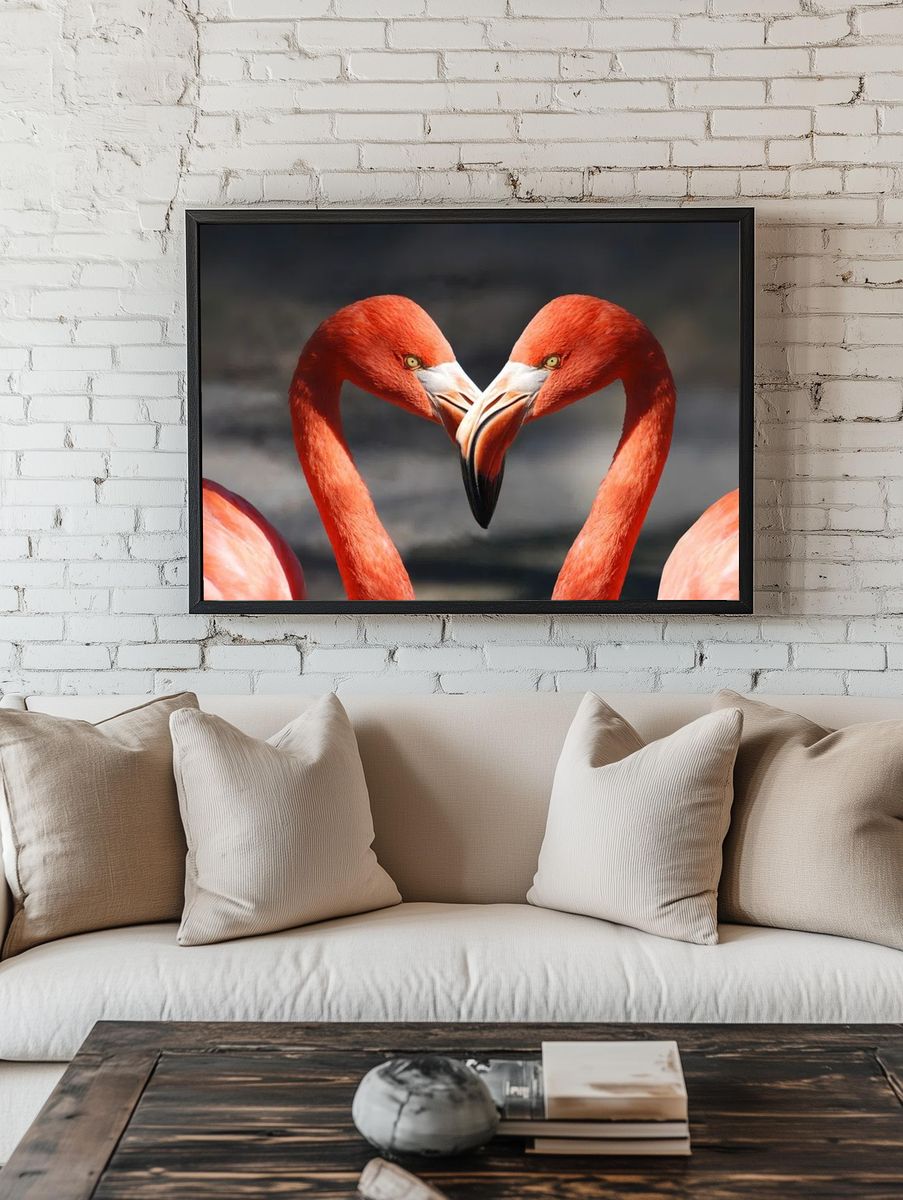 Flamingos in Love — Animal Print room preview
