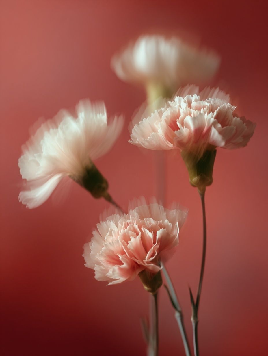 Soft Pink Carnations — Floral Print. poster — botanical art