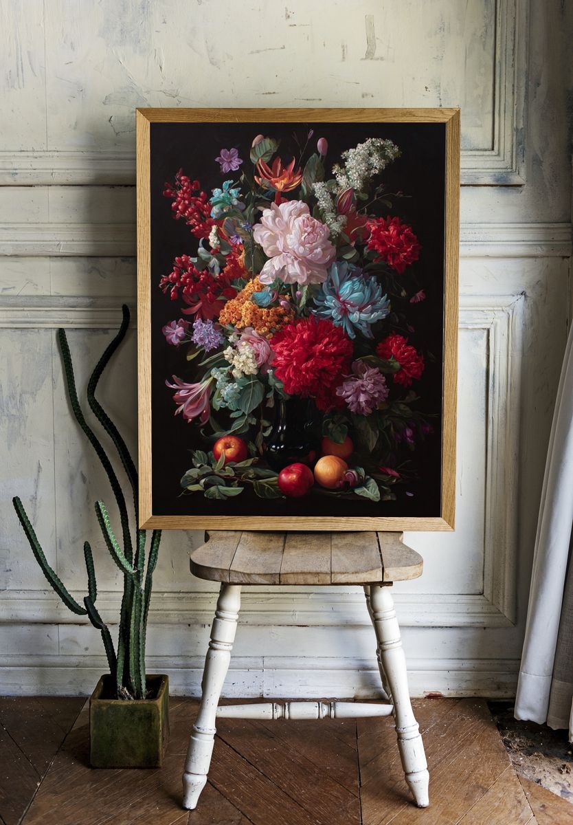 Floral Still Life Contemporary Print room preview