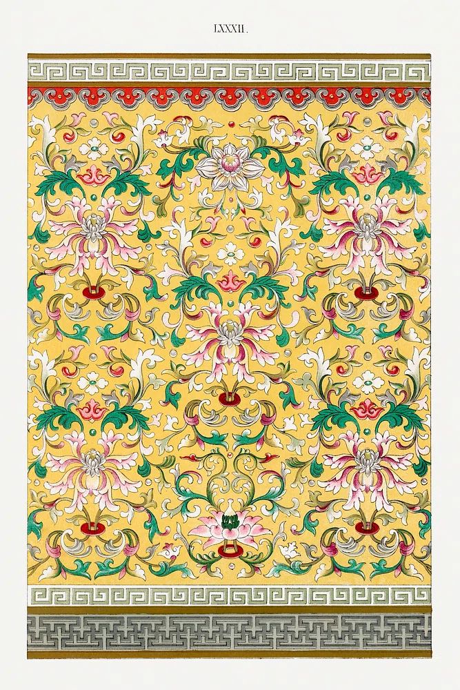 Floral Pattern Design — Vintage Print. poster detail
