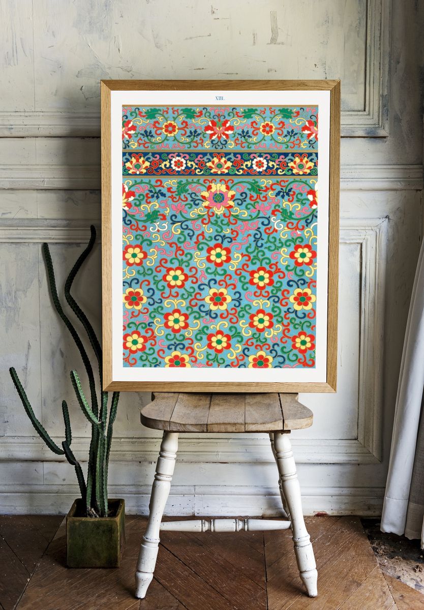 Floral Pattern Design Poster. — room view 1