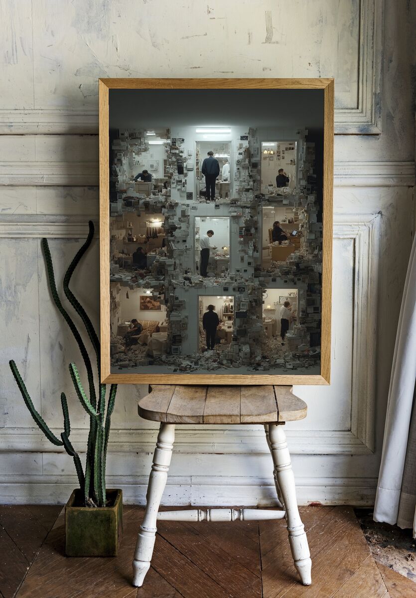 Fragmented Lives — Surrealism Print. room preview