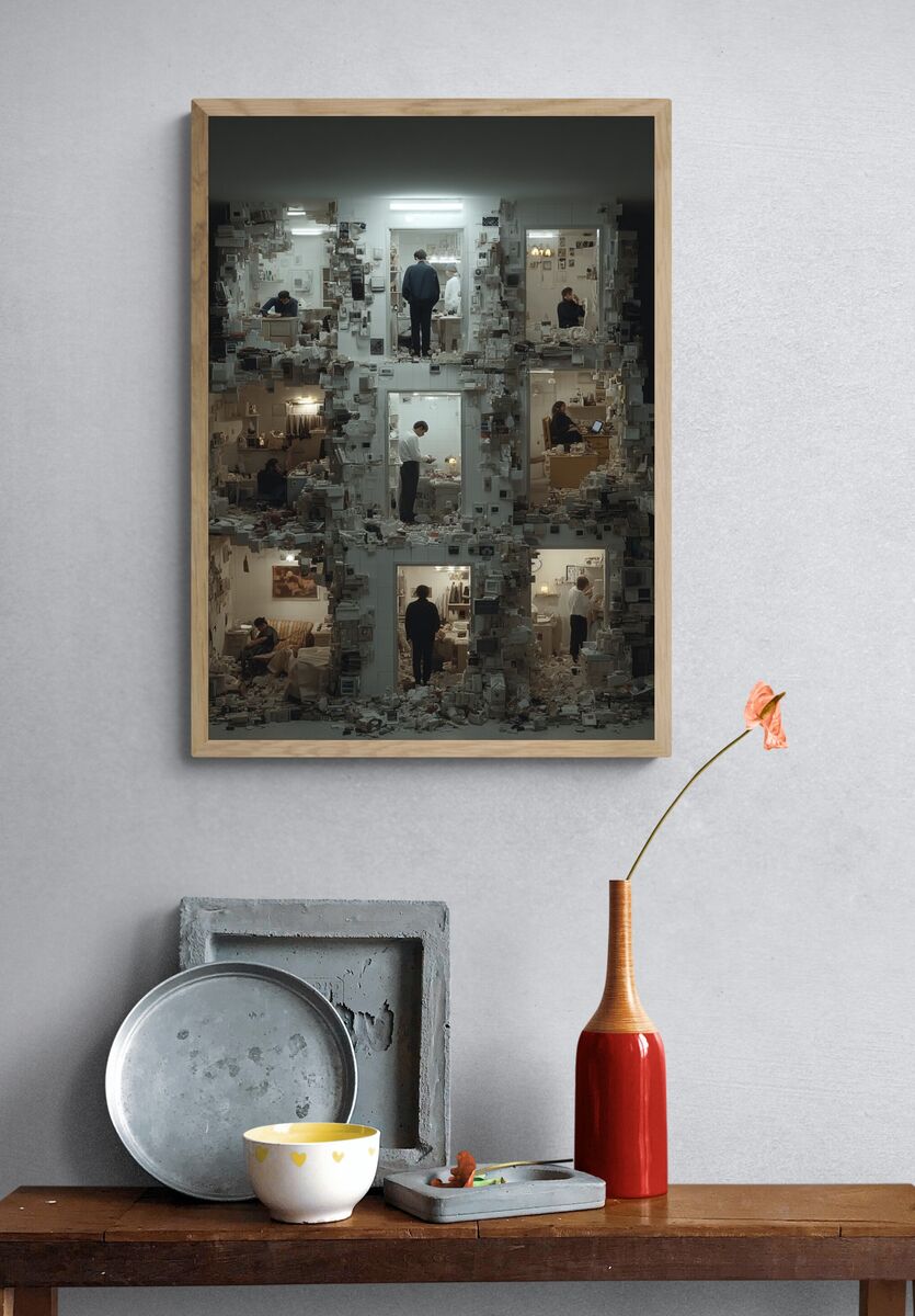 Fragmented Lives — Surrealism Print. — room view 3