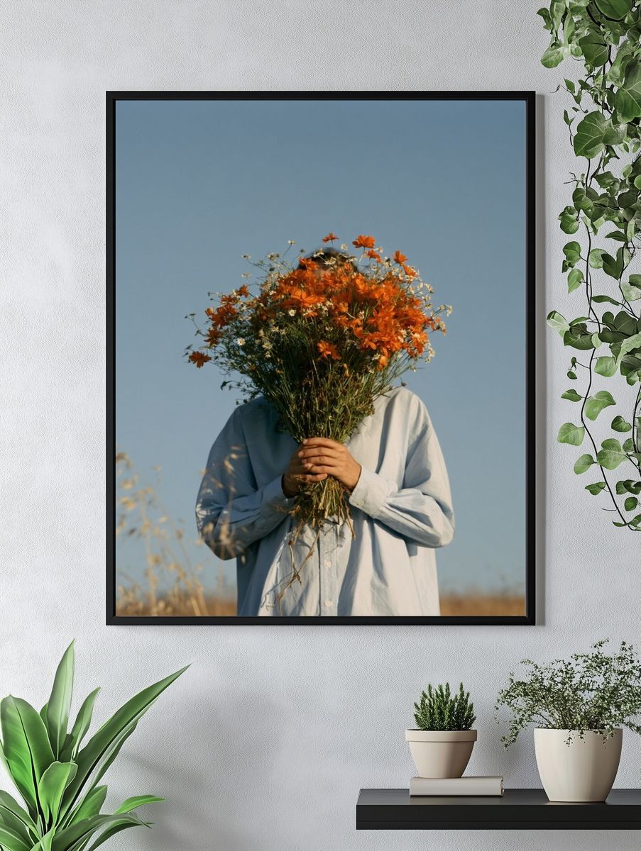 Flower Bouquet Portrait Poster. — room view 4