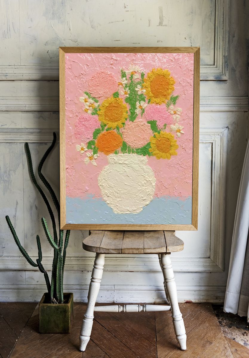 Floral Bouquet — Illustration Print. room preview