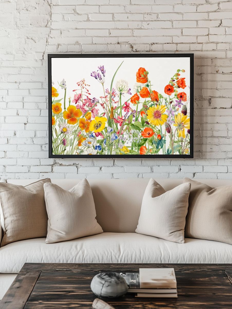 Colorful Floral Bouquet Poster. room preview