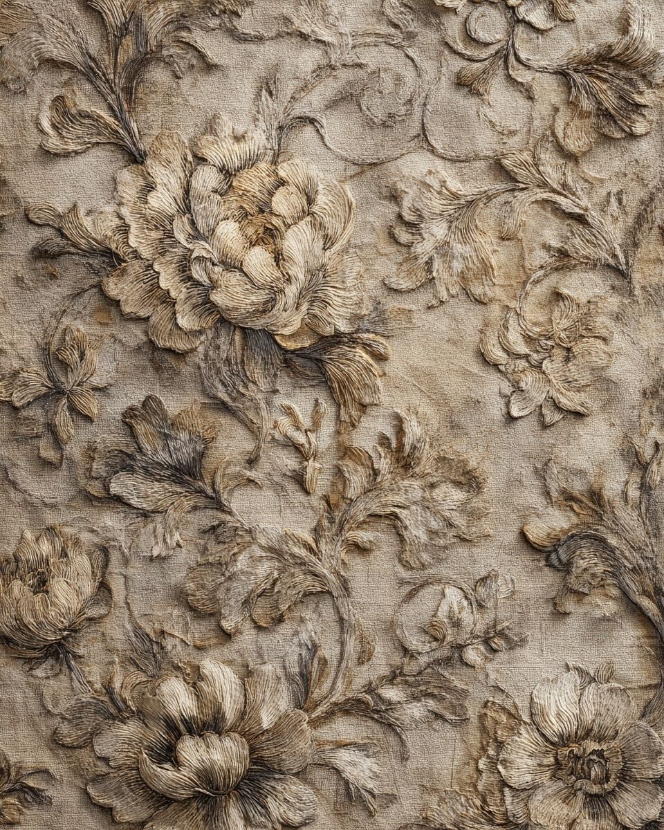 Elegant Floral Texture Poster. poster detail