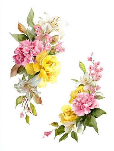 Floral Watercolor Bouquet Poster. poster print