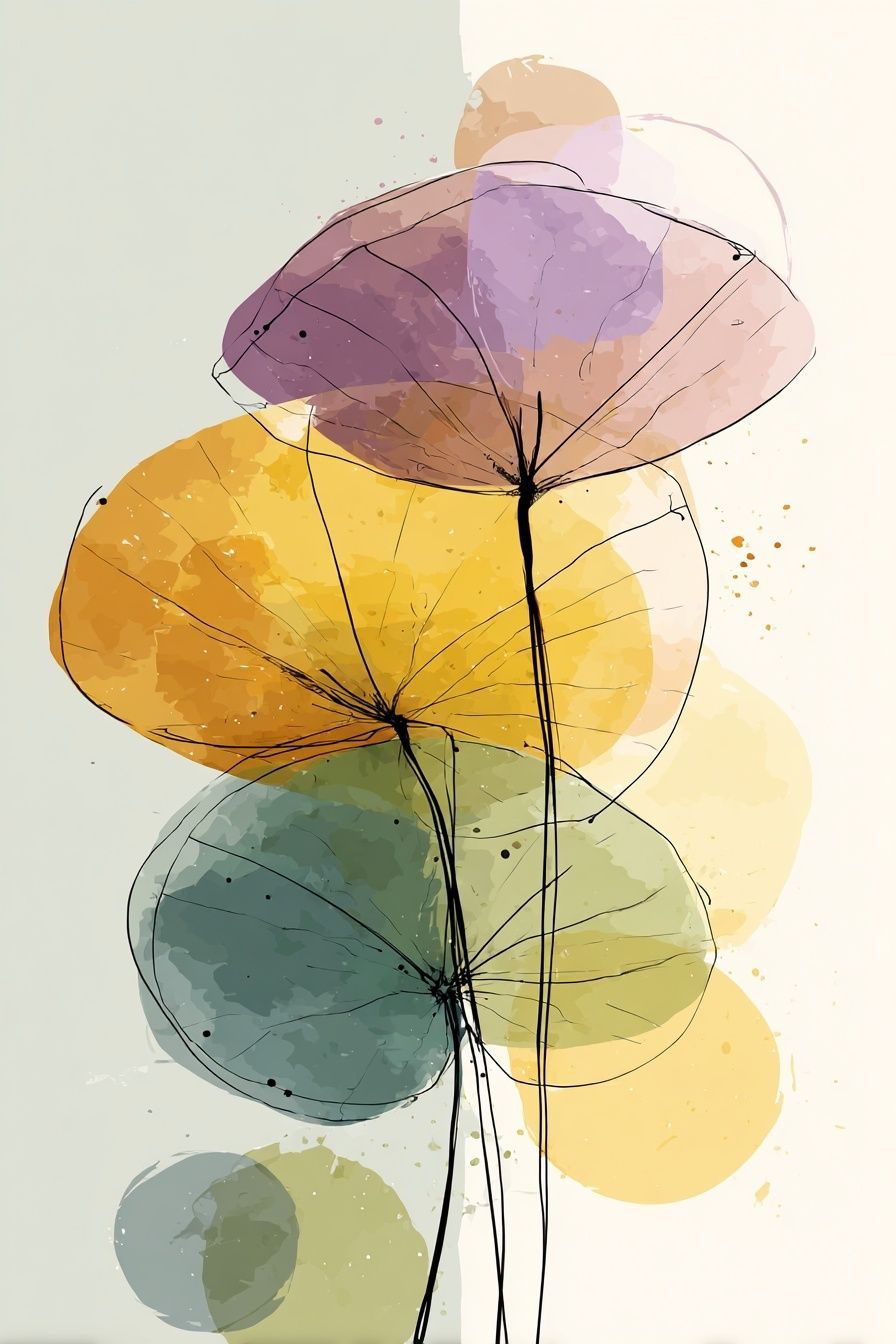 Abstract Floral Watercolor Poster. poster detail