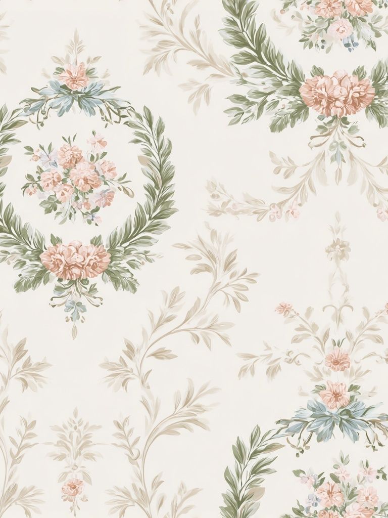 Floral Wreaths — Vintage Print. poster detail
