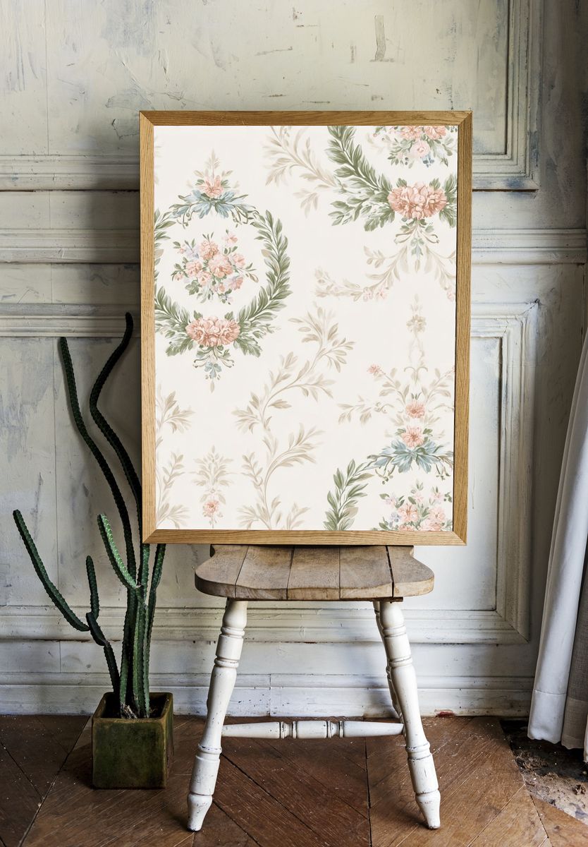 Floral Wreaths — Vintage Print room preview