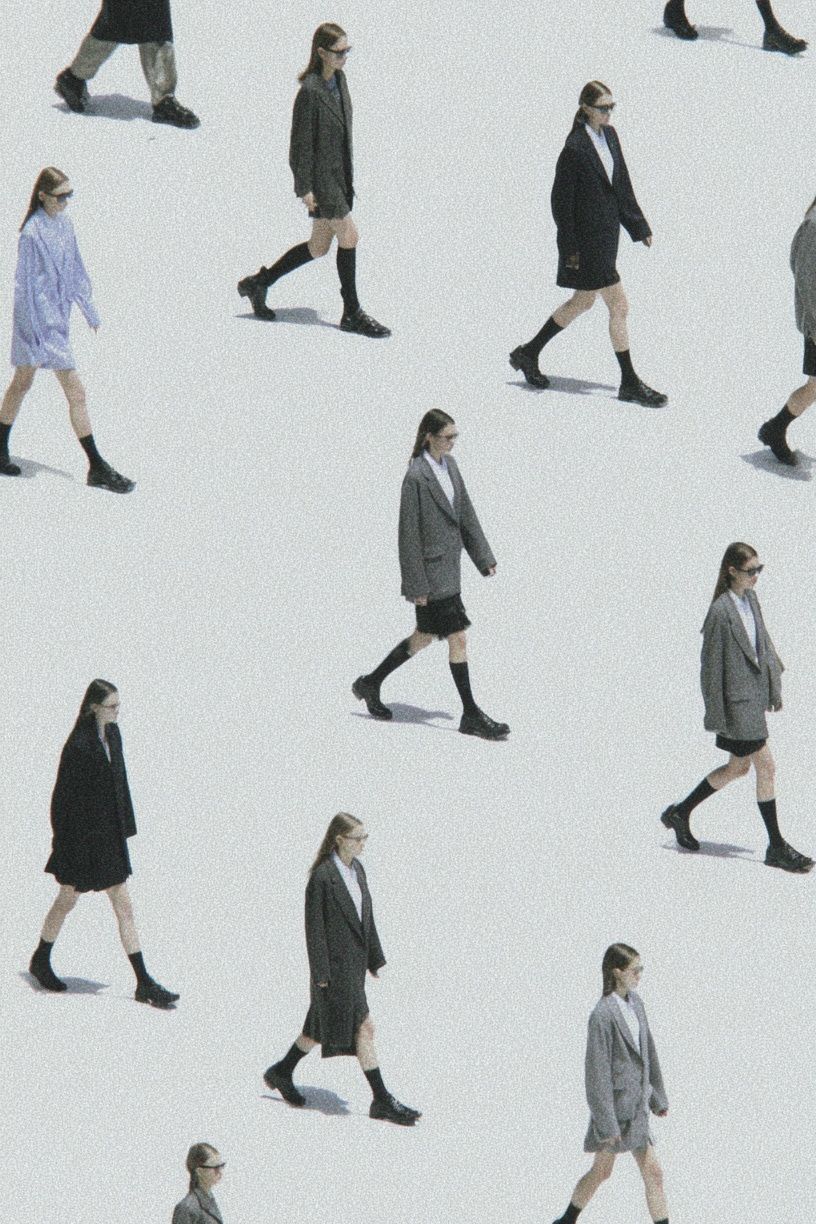 Fashion Walk — Minimalist Print.