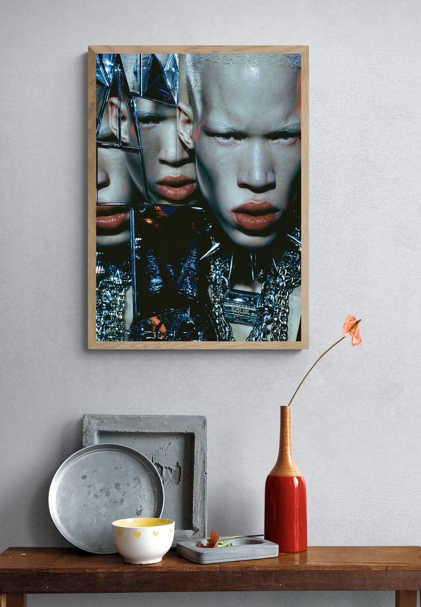 Futurist Mirror Face Photography Poster. — room view 3