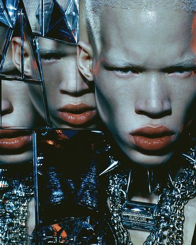 Futurist Mirror Face Photography Poster. poster
