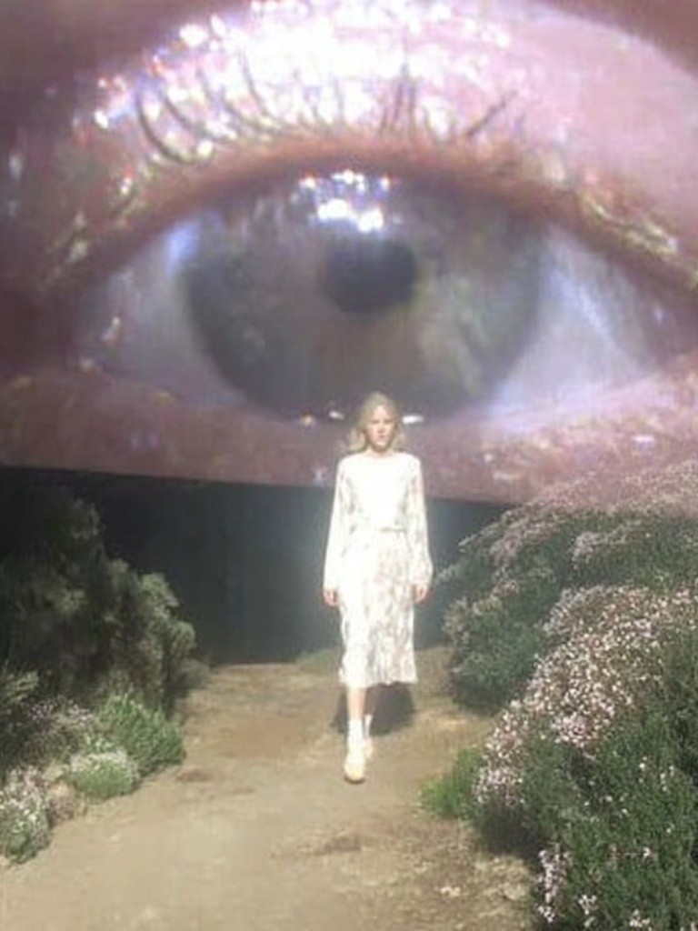 Fashion Model with Eye Projection — Photography Print. poster detail