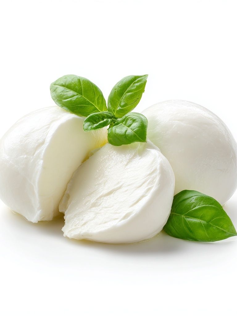 Fresh Mozzarella with Basil — Food Print. poster — food-drink art