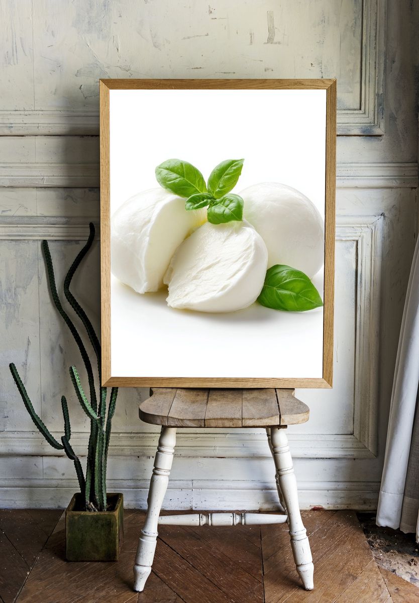 Fresh Mozzarella with Basil — Food Print room preview