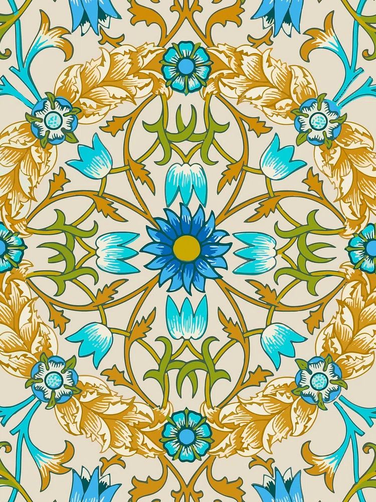 Floral Mandala — Vintage Print. poster detail