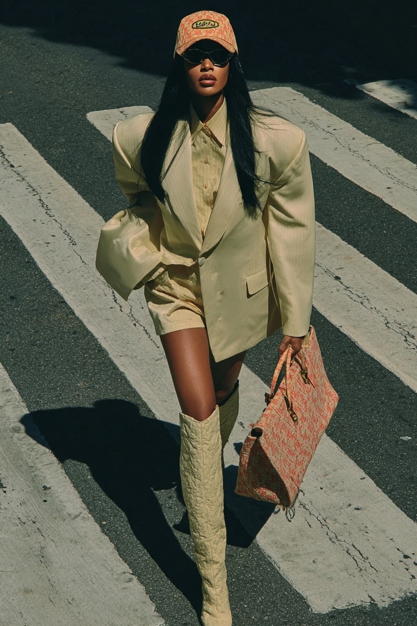 Fashion Model in Street Style Poster. poster detail